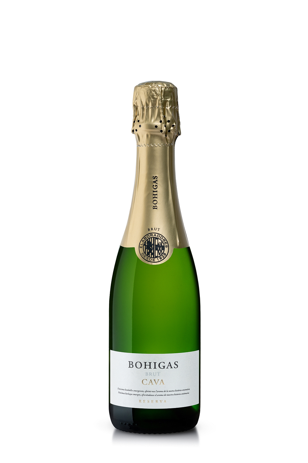 Fotografia de producte d’ampolles de cava per a publicitat a botigues online