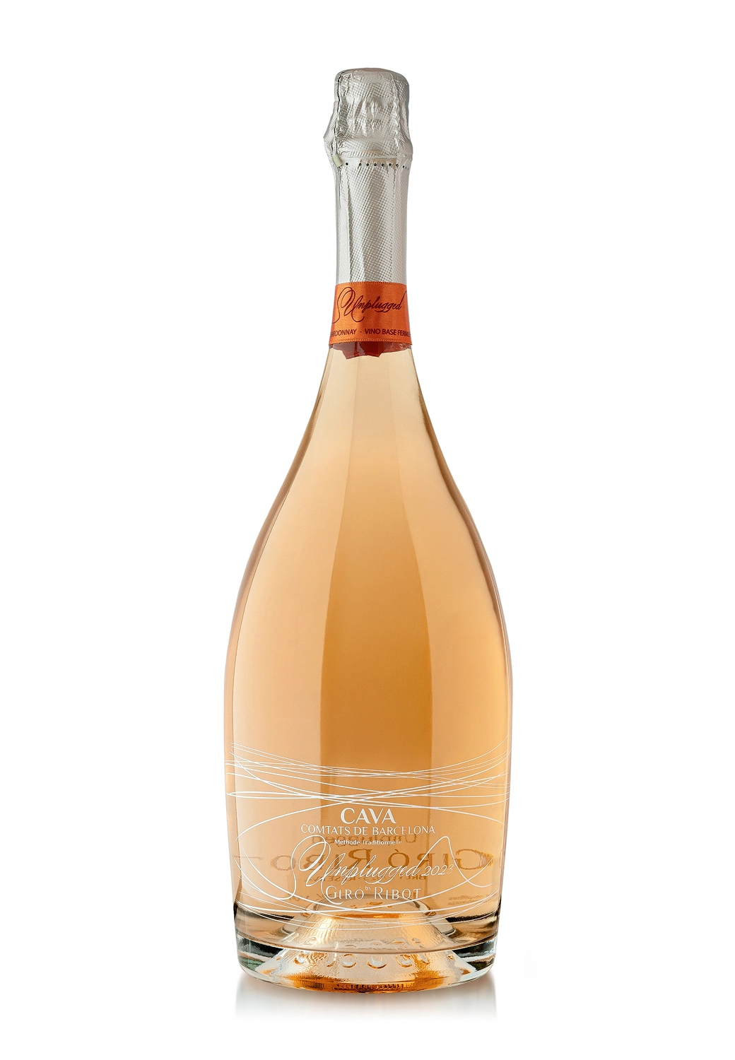 Fotógrafo profesional de botellas de cava rosado en el Penedès, Catalunya